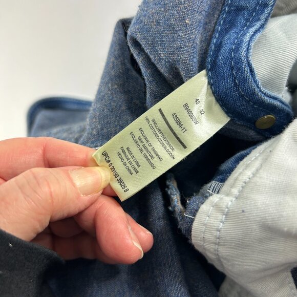 Big Smith Mens Size 42 X 32 Bib Denim Overalls Carpenter Farmer Workwear Blue - Picture 5 of 11